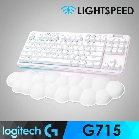【南紡購物中心】 【羅技 G】G715 無線 美型炫光 機械式鍵盤 - 觸感軸(茶軸)