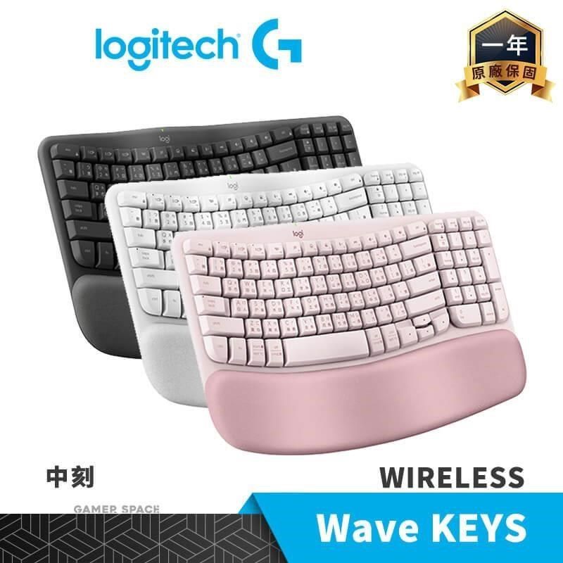 Logitech 羅技 【南紡購物中心】   Wave KEYS 中刻 藍牙無線雙模 人體工學鍵盤