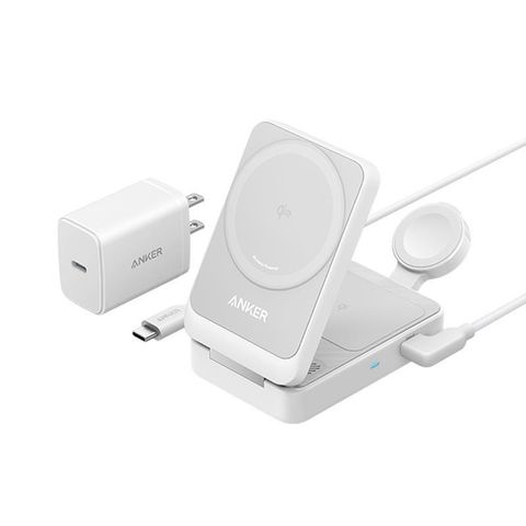 ANKER B2557 3-in-1 MagGo Qi2 15W磁吸無線充電座