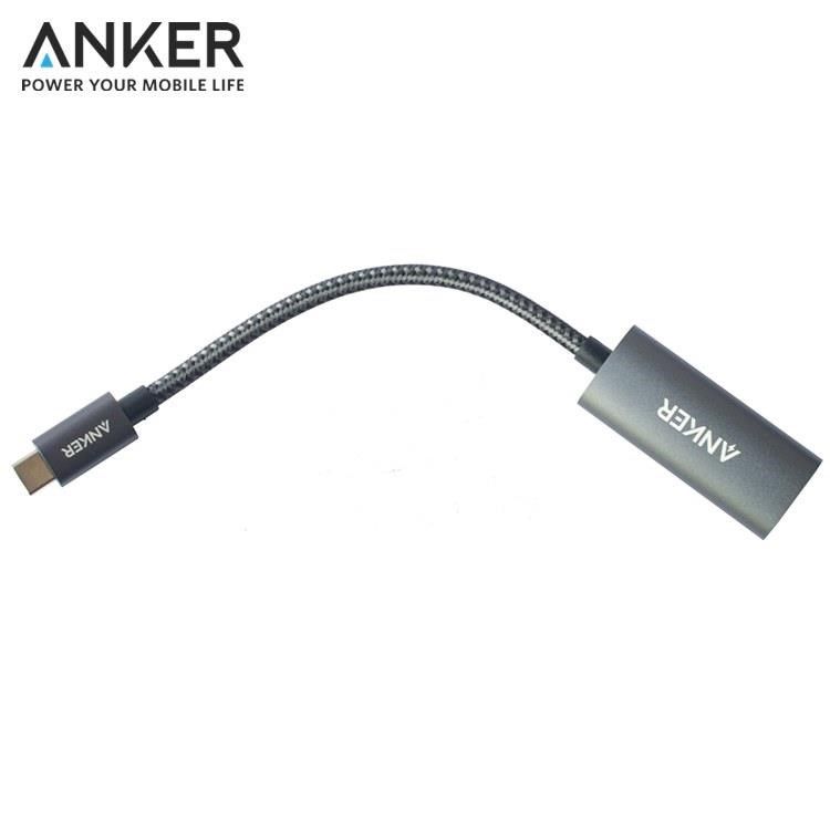 ANKER 【南紡購物中心】 美國 Type-C即USB-C轉HDMI連接線4K解析度轉接器A83120A2(PowerExpand;超高清分辨率)適微軟win和蘋果Apple電腦筆電.安卓android手機接上螢幕