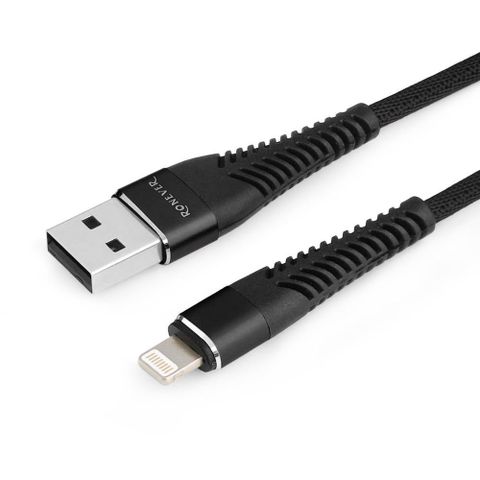 【RONEVER】Lightning鋁合金耐彎折充電線100cm-(VPC139)