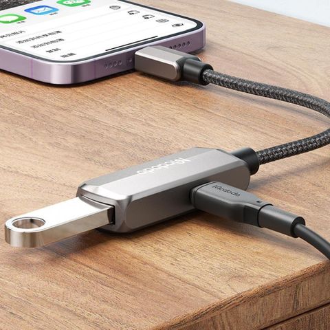 Mcdodo 麥多多 【南紡購物中心】 USB3.0 轉 Lightning/iPhone轉接頭轉接器充電傳輸轉接線 OTG 蔚藍 &nbsp;