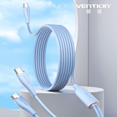 VENTION 威迅 CTM系列 Type-C 2.0 一對二雙PD充電傳輸線 1.5M