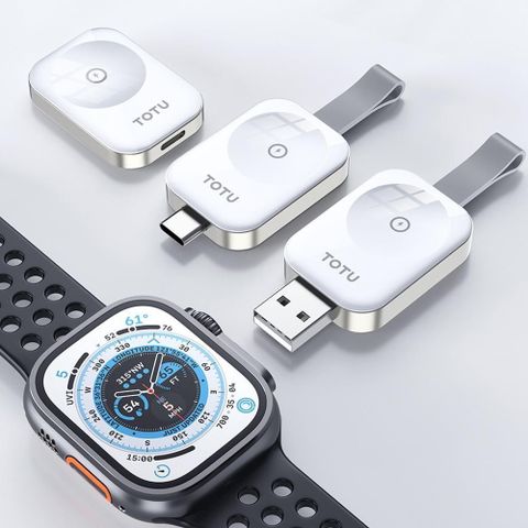 TOTU iWatch全系列 轉 Type-C/Lightning/USB 攜帶型磁吸無線充電器