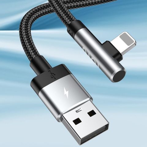 【TOTU】彎頭 Lightning/iPhone充電線傳輸線編織快充線 極速 1.2M 拓途