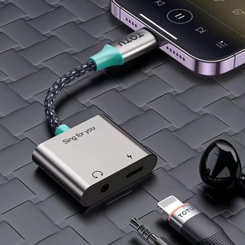 【TOTU】Lightning轉接頭轉接線音頻轉接器 3.5mm 充電聽歌線控通話 AD-2系列