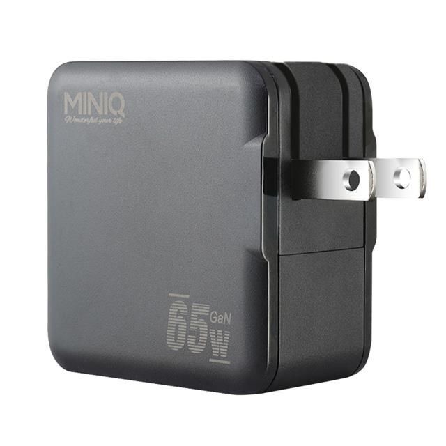 miniQ 【南紡購物中心】  65W AC-DK63T氮化鎵充電配件組(附1米60W,C-C充電線)