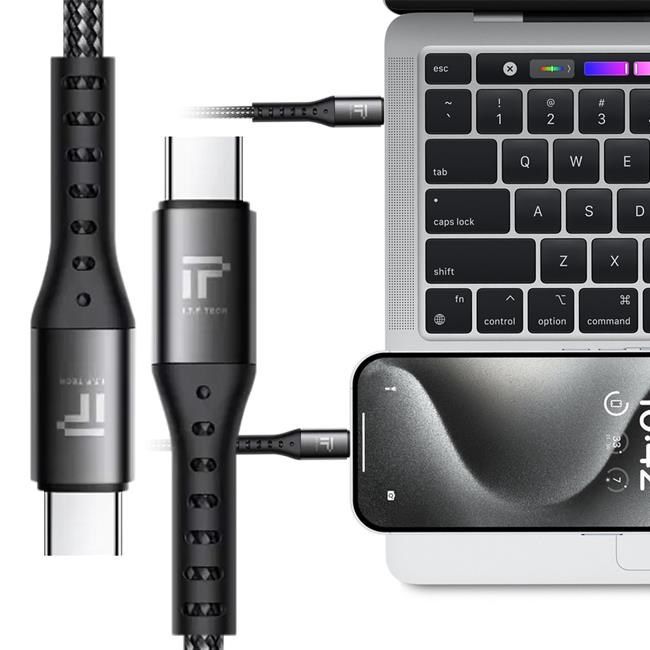 【南紡購物中心】 I.T.F   Type-C to Type-C一對一急速快充傳輸線-1.2米E