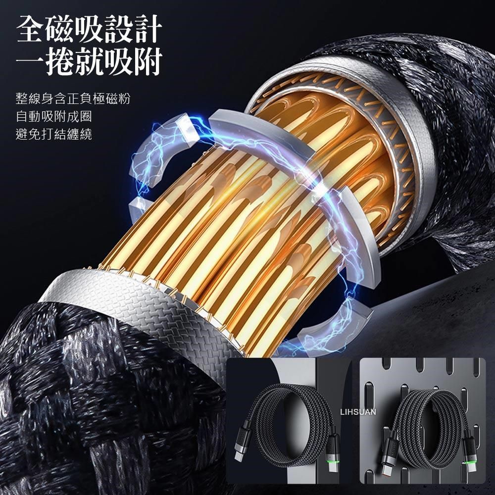 Mcdodo 麥多多 雙Type-C/PD充電傳輸快充線 磁吸收納 捲捲 1.2M