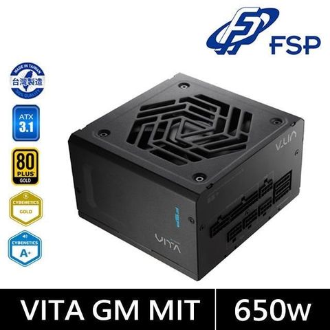 FSP 全漢 VITA GM MIT 650W ATX3.1 雙金牌全模組電源 (台灣製造/扁線材/A+低噪認證)