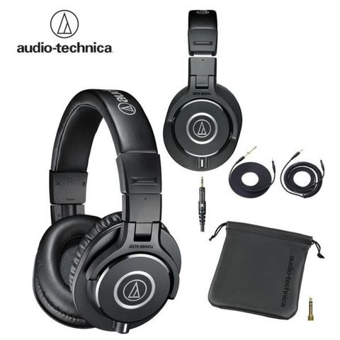 【南紡購物中心】鐵三角 Audio-Technica 專業型監聽耳罩式耳機 ATH-M40x