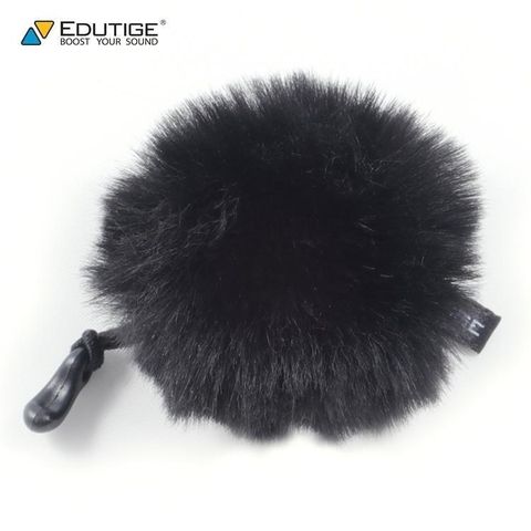 【南紡購物中心】 韓國製EDUTIGE麥克風用防風毛罩EWS-003 BLACK