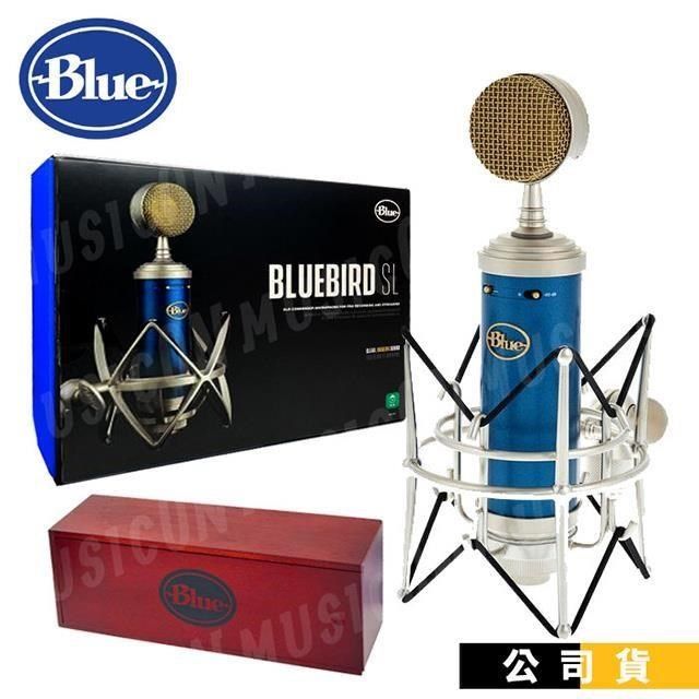 Blue BLUEBIRD SL 大振膜錄音室電容式麥克風直播錄音原廠避震架木質