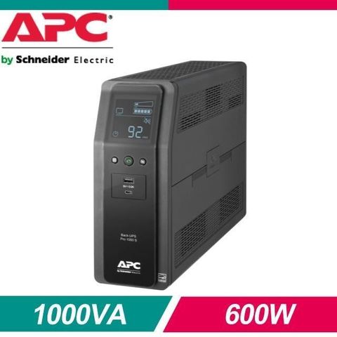 【南紡購物中心】 APC Back-UPS Pro 1000VA 在線互動式不斷電系統 (BR1000MS-TW)