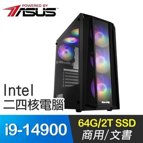 ASUS 華碩 【南紡購物中心】 系列【暗黑爆破】i9-14900二十四核 高效能電腦(64G/2T SSD)