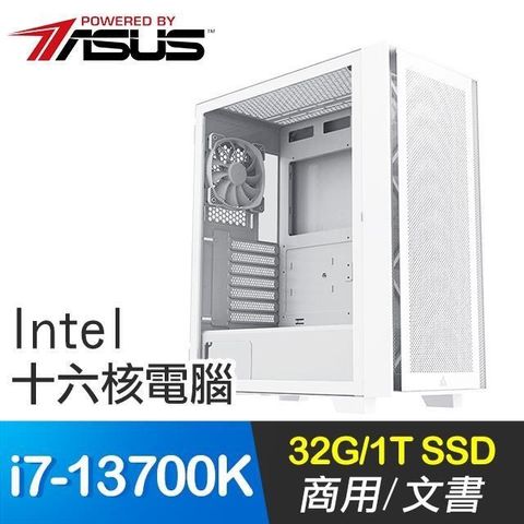 【南紡購物中心】 華碩系列【迅雷之勢】i7-13700K十六核 高效能電腦(32G/1T SSD)