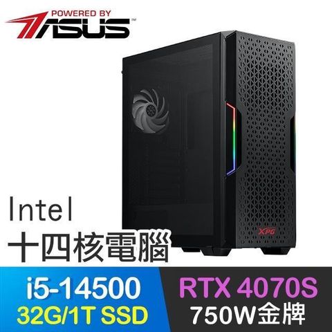 ASUS 華碩 系列【牛魔王】i5-14500十四核 RTX4070S 電競電腦(32G/1TB SSD)