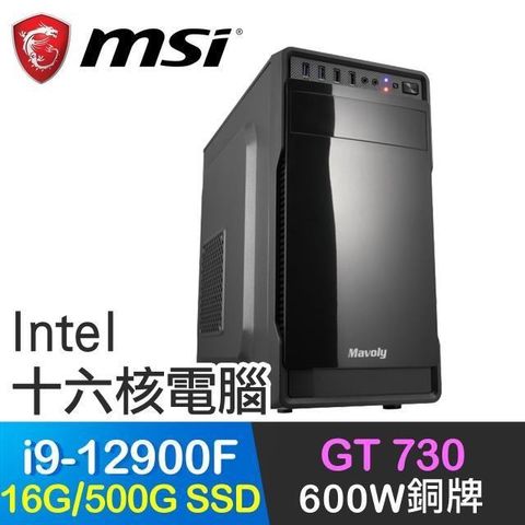 MSI 微星 系列【小資12代i9】i9-12900F十六核 GT730 獨顯電腦(16G/500G SSD)