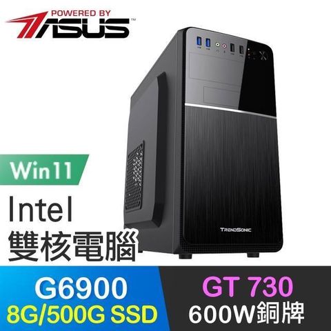 ASUS 華碩 系列【金屬亡靈Win】G6900雙核 GT730 高效能電腦(8G/500G SSD/Win11)