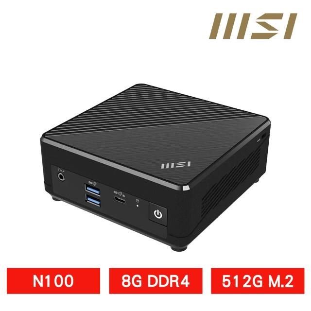 MSI 微星 【南紡購物中心】   Cubi N ADL-021BTW N100/8G/512G/ NO OS 品牌迷你主機