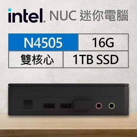 Intel 英特爾 【南紡購物中心】 系列【mini天空】N4505雙核 迷你電腦(16G/1T SSD)《BNUC11ATKC20001》