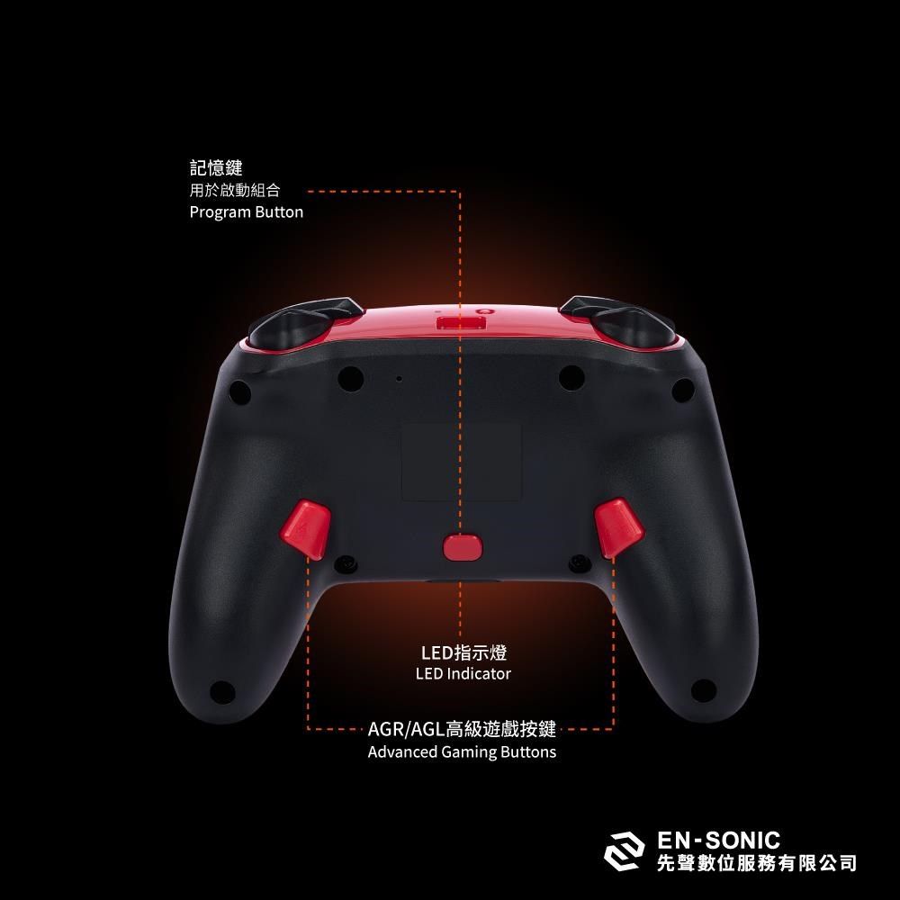 記憶鍵用於啟動組合Program ButtonLED指示燈LED IndicatorAGR/AGL高級遊戲按鍵Advanced Gaming ButtonsEN-SONIC先聲數位服務有限公司