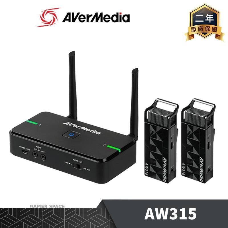 AverMedia 圓剛 【南紡購物中心】   2.4GHz 無線教學 雙麥克風組 AW315