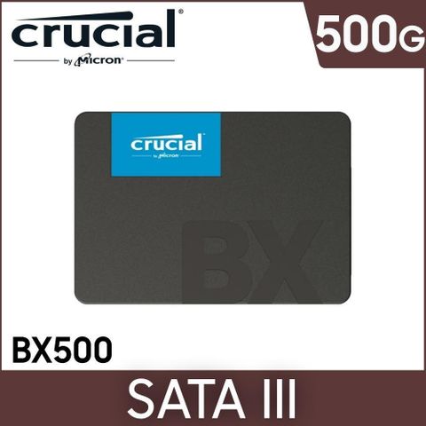 Micron 美光 Crucial BX500 500GB SATA SSD固態硬碟