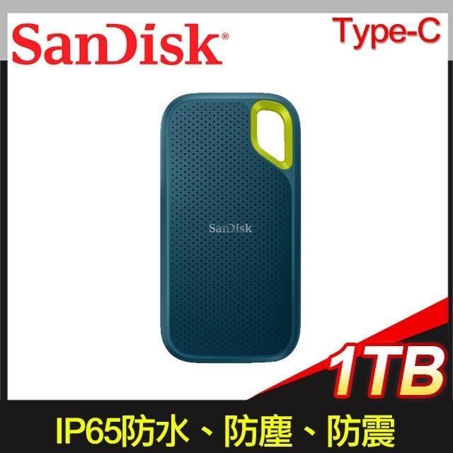 SanDisk 晟碟 【南紡購物中心】  E61 1TB Extreme Portable SSD Type-C 外接SSD固態硬碟《夜幕綠》