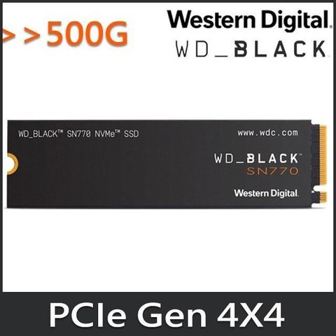 【南紡購物中心】 WD 黑標 SN770 500GB NVMe M.2 PCIe SSD