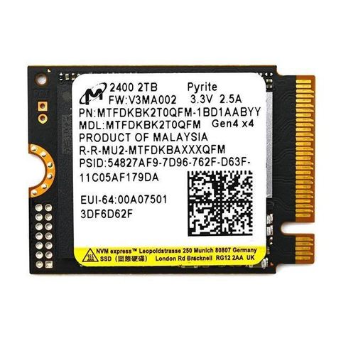 【南紡購物中心】 美光 micron 2400 2T 2TB 2230 M.2 PCIE NVMe SSD 固態硬碟