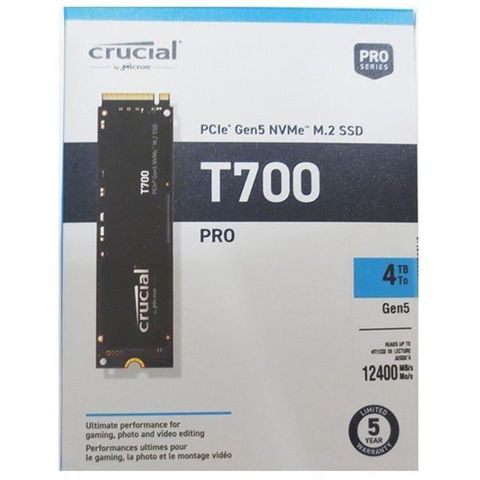 【南紡購物中心】 Micron Crucial T700 4TB Nvme PCIE 5 SSD CT4000T700SSD3 美光 固態硬碟
