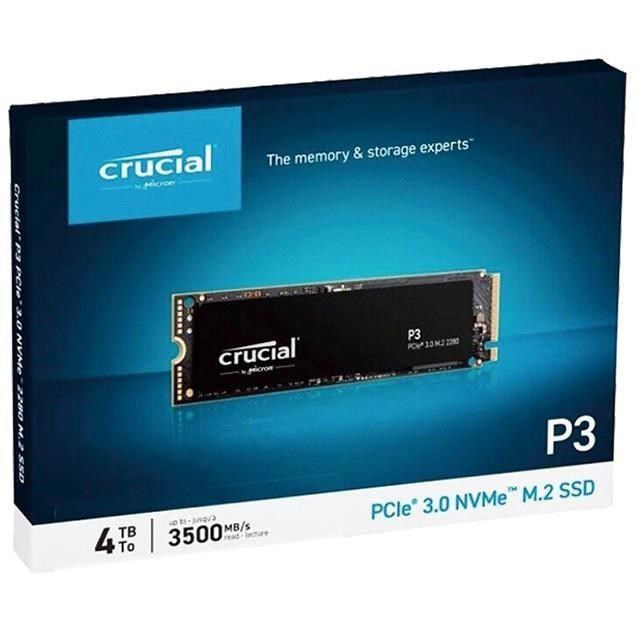 Crucial P3 4TB 4T NVMe PCIe M.2 SSD 3500MB/s 美光固態硬碟- PChome