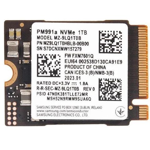 【南紡購物中心】 Samsung 三星 PM991a 1TB 1T M.2 2230 NVMe PCIE 3.0x4 SSD for Surface Pro steam deck