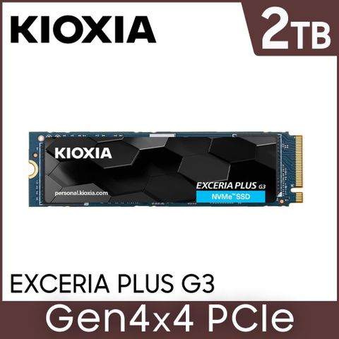 KIOXIA Exceria Plus G3 SSD M.2 2280 PCIe NVMe 2TB Gen4x4
