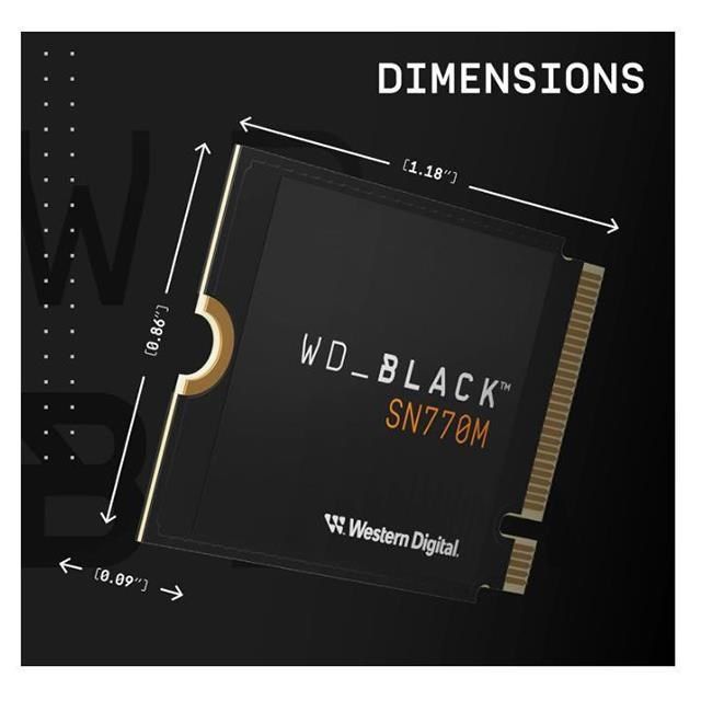 WD BLACK 黑標SN770M 2TB M.2 2230 PCIe Gen4 NVMe SSD (WDS200T3X0G