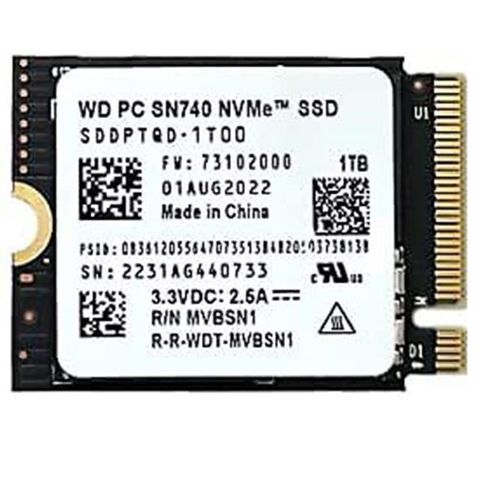 【南紡購物中心】 WD SN740 1TB 1T M.2 2230 PCIE 4.0 SSD 固態硬碟 -OEM 包裝