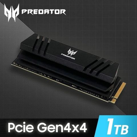 【南紡購物中心】Acer Predator GM7000 1TB M.2 2280 PCIe Gen4x4 SSD固態硬碟(含散熱片) (美光顆粒)