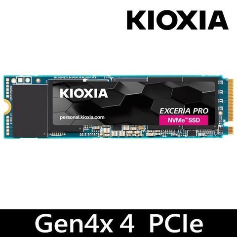 【南紡購物中心】 KIOXIA Exceria Pro SSD M.2 2280 PCIe NVMe 1TB Gen4x4 固態硬碟 (讀:7300M/寫:6400M/TLC/五年保)