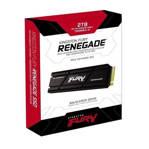 【南紡購物中心】 Kingston 金士頓 FURY Renegade 2T 2TB M.2 PCIE 4.0 SSD PS5 (搭散熱器) 內接固態硬碟