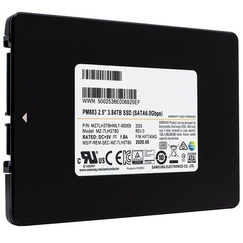 Samsung 三星 【南紡購物中心】   PM883 3.84TB 3.84T 2.5吋 SSD 6Gb/s MZ7LH3T8HMLT 固態硬碟