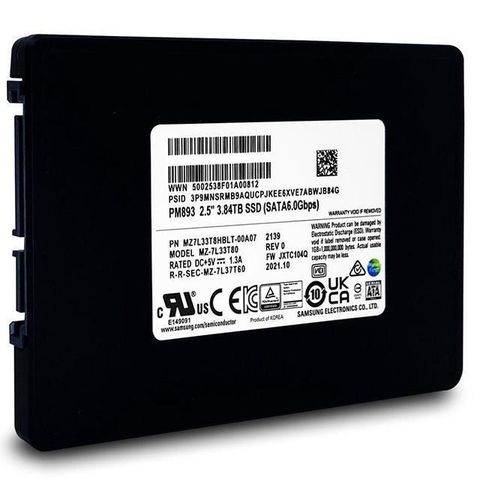 Samsung 三星 【南紡購物中心】  PM893 3.84TB SATA 6Gb/s 2.5" Enterprise SSD MZ7L33T8HBLT 固態硬碟