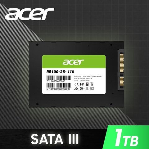 ACER 宏碁 【南紡購物中心】   RE100 1TB 2.5吋 SATA 固態硬碟