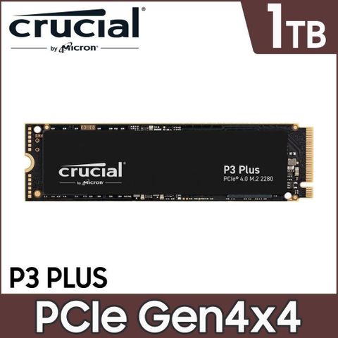 Micron 美光 Crucial P3 Plus 1TB Gen4 NVMe PCIe M.2 SSD固態硬碟(福利品/包裝破損)