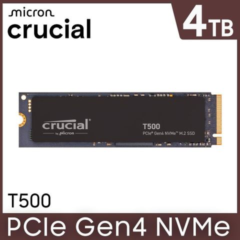 Micron 美光 Crucial T500 4TB PCIe Gen4 NVMe M.2 SSD 固態硬碟