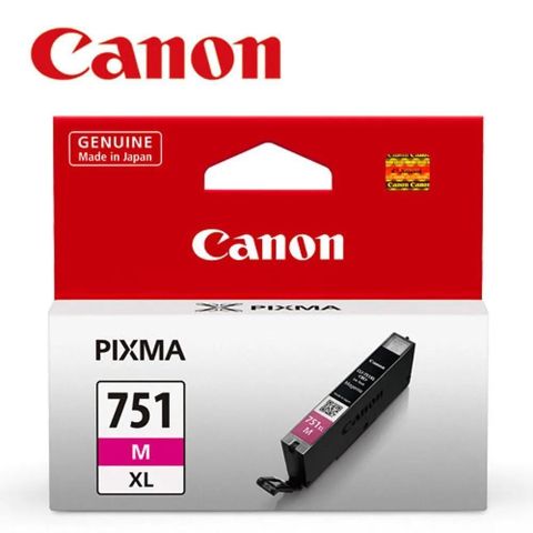 【南紡購物中心】CANON CLI-751XL M 紅色高容量 原廠墨水匣適用 IP7270/IX6770/IP8770/MG5470/MG5570/MG5670/MG6370/MG7170/MG7570/MX727/MX927