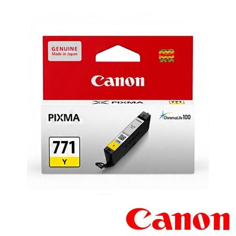 【南紡購物中心】CANON CLI-771 Y 黃色 原廠墨水匣適用 MG5770、MG6870、MG7770、TS5070、TS6070、TS8070