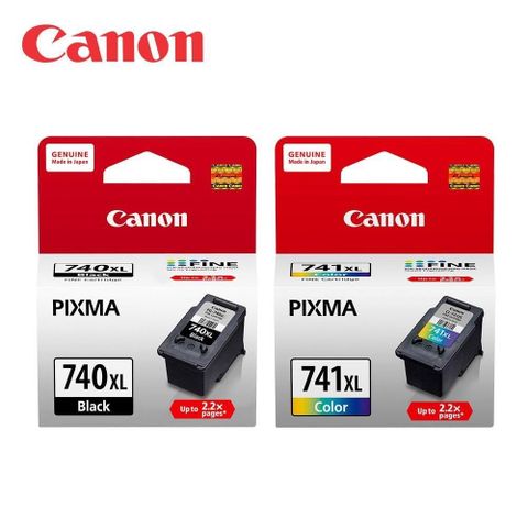 Canon 佳能 【南紡購物中心】 PG-740XL CL-741XL 原廠高容量墨水匣 1黑1彩 PG740XL CL741XL