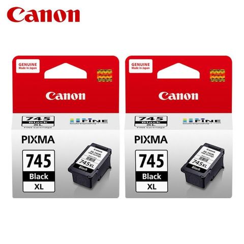 Canon 佳能 【南紡購物中心】 PG-745XL 原廠黑色高容量墨水匣 2入組 PG745XL 適 MG2470 TR4670