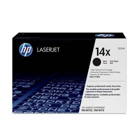 HP 惠普 【南紡購物中心】  14X 高容量黑色原廠碳粉匣 CF214X 適用 LaserJet Enterprise M725/M712n/M712xh